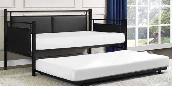 DHP Astoria Metal and Upholstered Daybed and Trundle 2