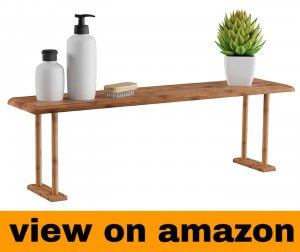 Lavish Home Bamboo Sink Shelf-Countertop Organizer for Kitchen, Bathroom Bedroom